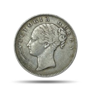 Rare One Rupee Victoria Queen Continuous Legend 1840 Silver Coin, British India Uniform Coinage, Collectible.