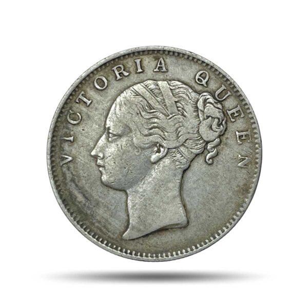 Rare One Rupee Victoria Queen Continuous Legend 1840 Silver Coin, British India Uniform Coinage, Collectible.