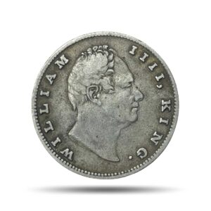 Rare One Rupee William IIII King 1835 Silver Coin, British India Uniform Coinage, Collectible.
