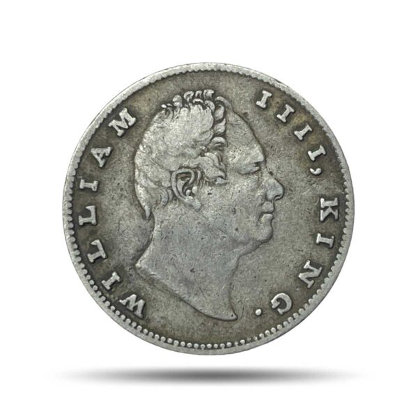 Rare One Rupee William IIII King 1835 Silver Coin, British India Uniform Coinage, Collectible.