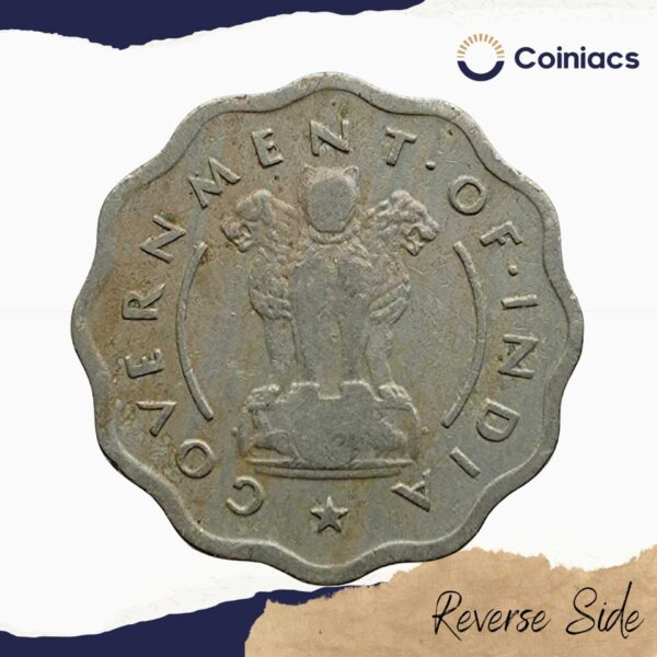 One Anna Bull Anna Series (1950-1954) Copper-Nickel Coin, Republic India Anna Series, Collectible. - Image 3