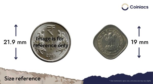 1/2 Anna Bull 1954 Bombay Mint Copper-Nickel Coin, Republic India Anna Series, Collectible. - Image 4
