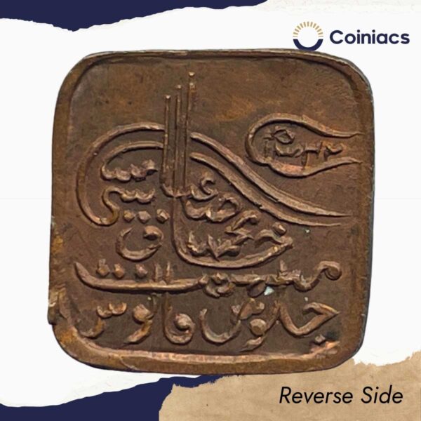 UNC 1 Paisa Sadiq Mohammed Khan V 1342 AH 1924 CE Copper Coin, Princely State of Bhawalpur, UNC - Image 3