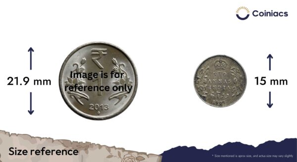 Two Annas Edward VII King And Emperor 1907 Calcutta Mint Silver Coin, British India Uniform Coinage, Collectible. - Image 4