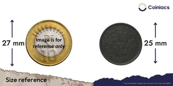 1/4 Anna Fessulbin Turkee 1315 AH (1898 CE) Copper Coin, Muscat & Oman, Collectible. - Image 4