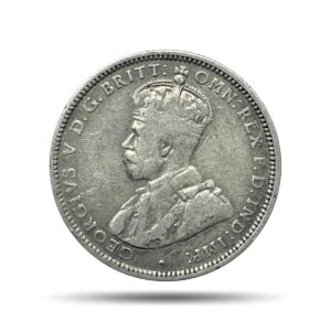 One Shilling George V 1926 CE Silver Coin, Colonial Australia, Collectible.