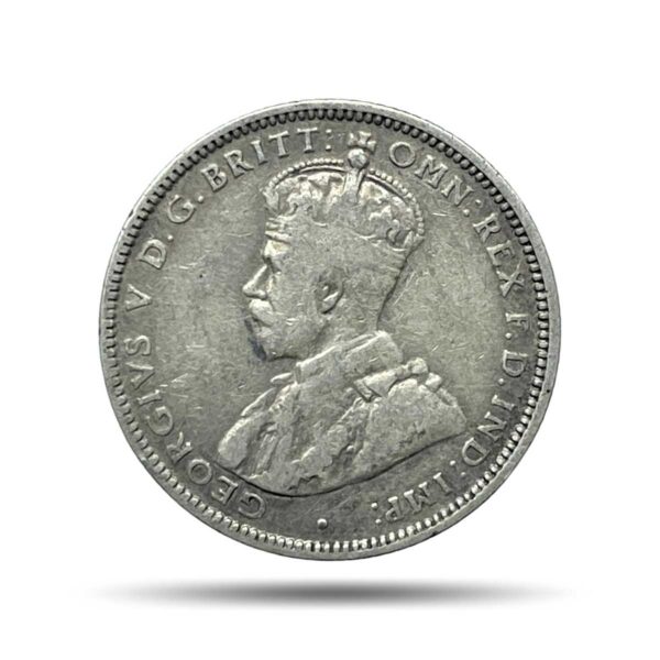 One Shilling George V 1926 CE Silver Coin, Colonial Australia, Collectible.