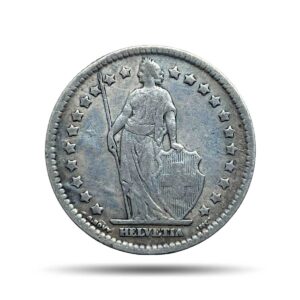1 Franc Helvetia standing 1919 Switzerland Mint Silver Old Coin, Switzerland, Collectible.