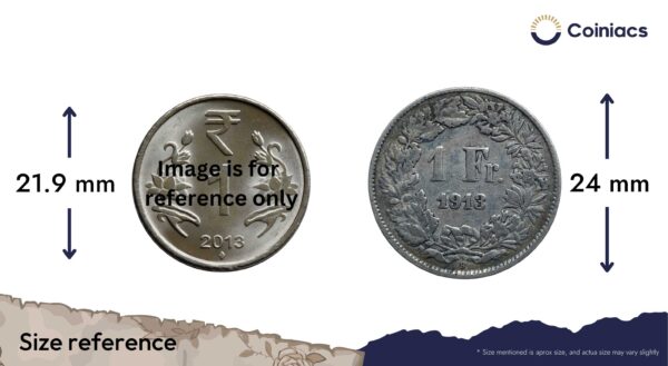 1 Franc Helvetia standing 1919 Switzerland Mint Silver Old Coin, Switzerland, Collectible. - Image 4