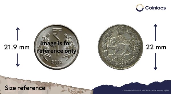 1000 Dinar Ahmad Qajar 1335 AH Silver Coin, Iran, XF+. - Image 4