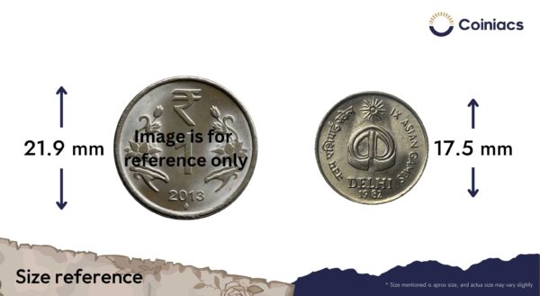 25 Paise IX Asian Games Delhi 1982 Cupro-Nickel Commemorative Coin, Republic India Decimal Series, UNC. - Image 4