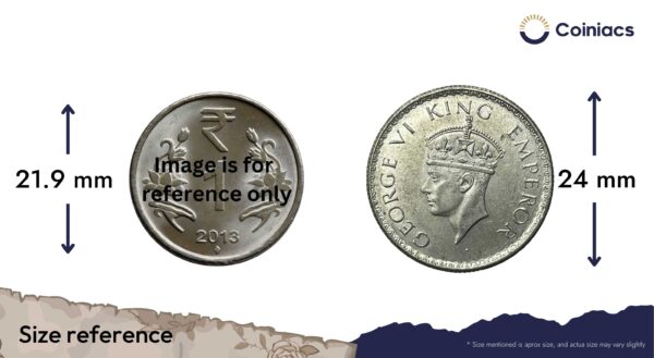 Half Rupee George VI King Emperor 1940 Calcutta Mint Silver Coin, British India Uniform Coinage, UNC. - Image 4