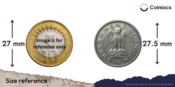 Scarce One Rupee Anna Series 1954 (Key Date) Bombay Mint Nickel Coin, Republic India Anna Series, XF. - Image 4