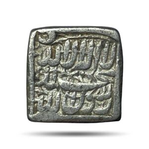 One Rupee Mughal Emperor Jalal-ud-Din Muhammad Akbar 993 AH (1584-85 CE)(Reign 1556-1605 CE) (Square Rupee) Silver Rupee, Mughal Empire, Collectible.