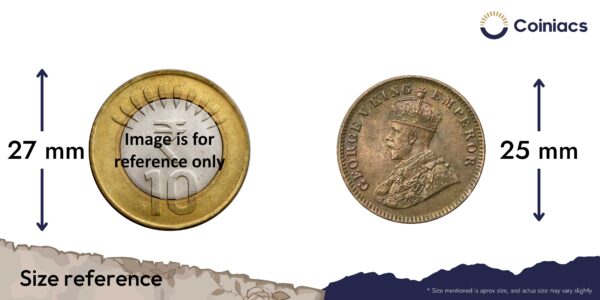 Quarter Anna George V King Emperor 1918 Calcutta Mint Bronze Coin, British India Uniform Coinage, XF+. - Image 4