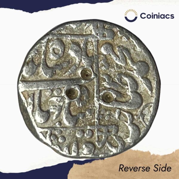Rare Half Rupee Mughal Emperor Shah Jahan (Reign 1628-58 CE) Silver Old Coin, Mughal Empire, Collectible. - Image 3
