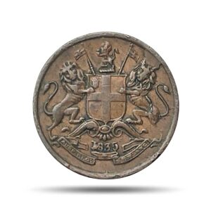 1/12 Anna East India Company 1835 Copper Coin, British India Uniform Coinage, XF.