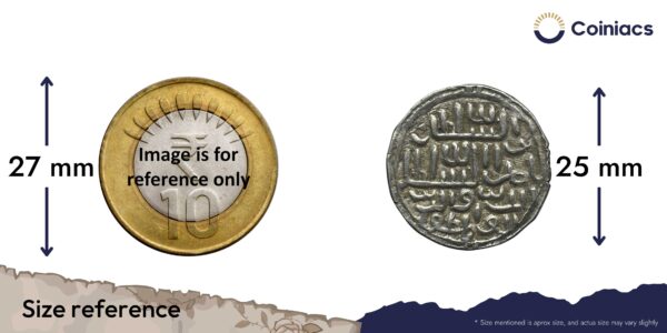 Silver Tanka Nasir-ud-din Nusrat Shah (925-938 AH 1519-1531 CE) Dar-al-Zarb Mint Silver coin, Hussain Shahi Dynasty of Bengal Sultanate, Collectible. - Image 4