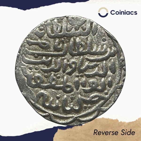 Silver Tanka Nasir-ud-din Nusrat Shah (925-938 AH 1519-1531 CE) Husainabad Mint Silver coin, Hussain Shahi Dynasty of Bengal Sultanate, Collectible. - Image 3
