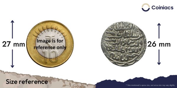 Silver Tanka Nasir-ud-din Nusrat Shah (925-938 AH 1519-1531 CE) Husainabad Mint Silver coin, Hussain Shahi Dynasty of Bengal Sultanate, Collectible. - Image 4