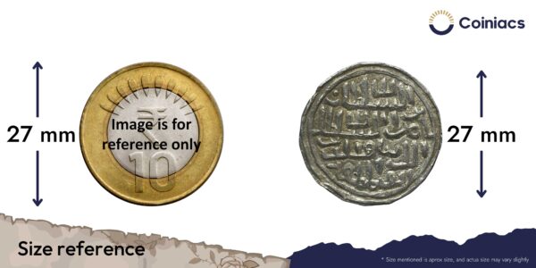 Silver Tanka Nasir-ud-din Nusrat Shah 927 AH ( 1521-1521 CE) Dar-al-Zarb Mint Silver coin, Hussain Shahi Dynasty of Bengal Sultanate, Collectible. - Image 4