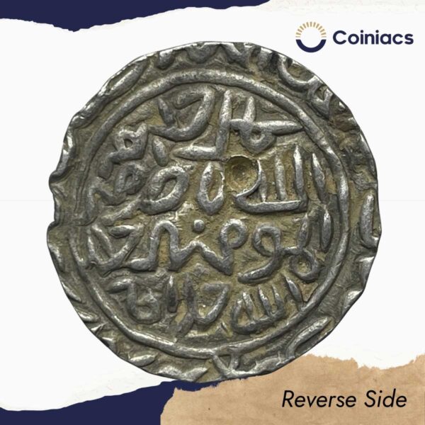 Silver Tanka Sikander Shah bin Ilyas Shah (ND 1358-1390 CE) Silver Historic Coin, Ilyas Shahi Dynasty of Bengal Sultanate, Collectible. - Image 3