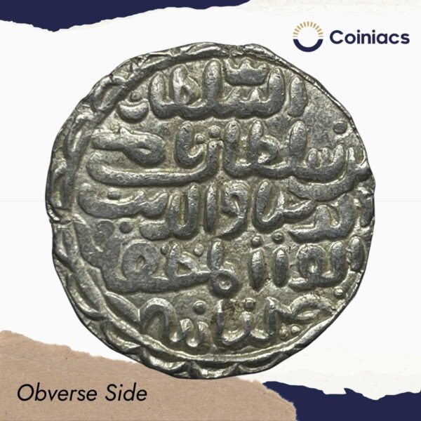 Silver Tanka Nasir-ud-din Nusrat Shah (925-938 AH 1519-1531 CE) Husainabad Mint Silver coin, Hussain Shahi Dynasty of Bengal Sultanate, Collectible. - Image 2