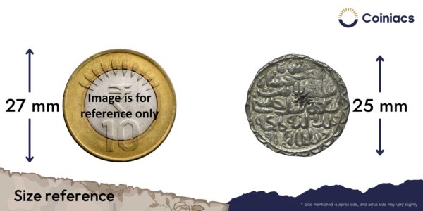 Silver Tanka Nasir-ud-din Nusrat Shah (925-938 AH 1519-1531 CE) Husainabad Mint Silver coin, Hussain Shahi Dynasty of Bengal Sultanate, Collectible. - Image 4