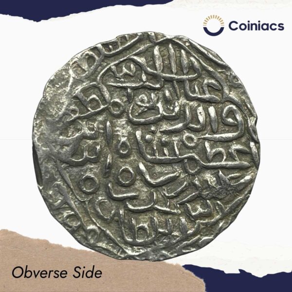 1 Tanka Ghiyasuddin Azam Shah (ND 1390-1410 CE) Silver Historic Coin, Ilyas Shahi Dynasty of Bengal Sultanate, Collectible. - Image 2