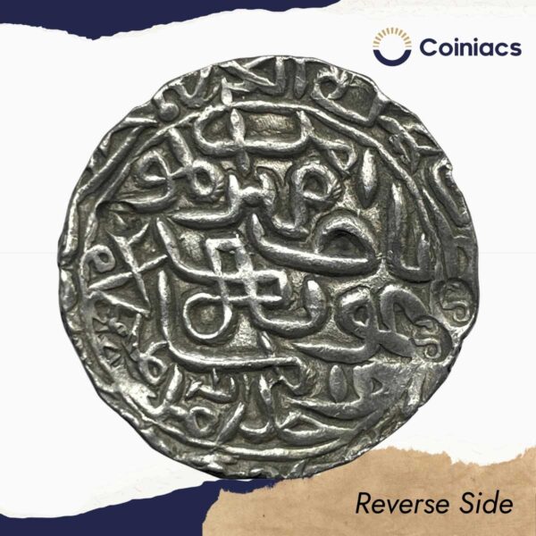 1 Tanka Ghiyasuddin Azam Shah (ND 1390-1410 CE) Silver Historic Coin, Ilyas Shahi Dynasty of Bengal Sultanate, Collectible. - Image 3
