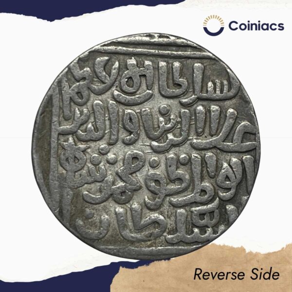 1 Tanka Alauddin Khilji (ND Reign 1296-1316 CE) Silver Historic Coin, Khalji Dynasty of Delhi Sultanate, Collectible. - Image 3