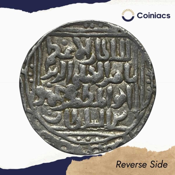 1 Tanka Nasir ud din Mahmud Shah (ND Reign 1246-1266 CE) Silver Historic Coin, Mamluk Dynasty of Delhi Sultanate, Collectible. - Image 3