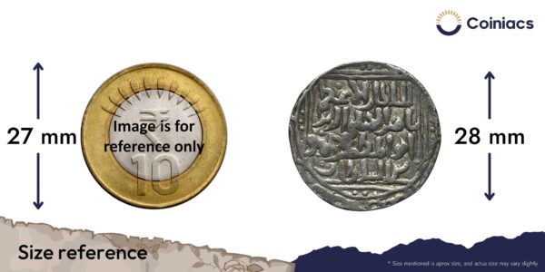 1 Tanka Nasir ud din Mahmud Shah (ND Reign 1246-1266 CE) Silver Historic Coin, Mamluk Dynasty of Delhi Sultanate, Collectible. - Image 4