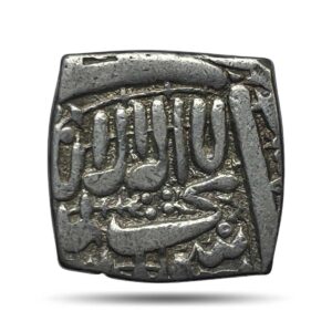 One Rupee Mughal Emperor Jalal-ud-Din Muhammad Akbar(Reign 1556-1605 CE) (Square) Silver Rupee, Mughal Empire, Collectible.