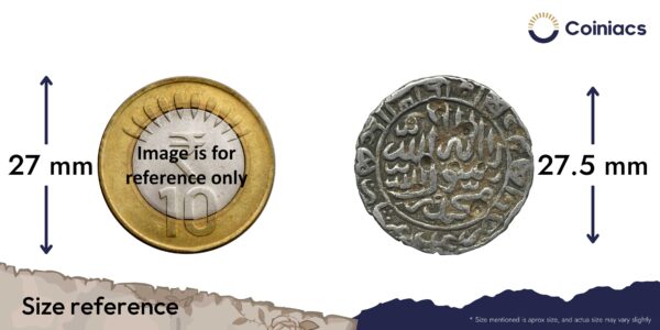 One Rupee Sher Shah Suri 951 AH (1544-1545 CE) Silver Coin, Suri Dynasty, Collectible. - Image 4
