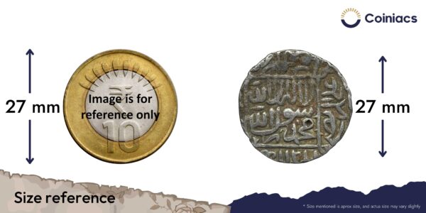 One Rupee Sher Shah Suri (Reign 1540-1545 CE) Agra Mint Silver Coin, Suri Dynasty, Fine. - Image 4