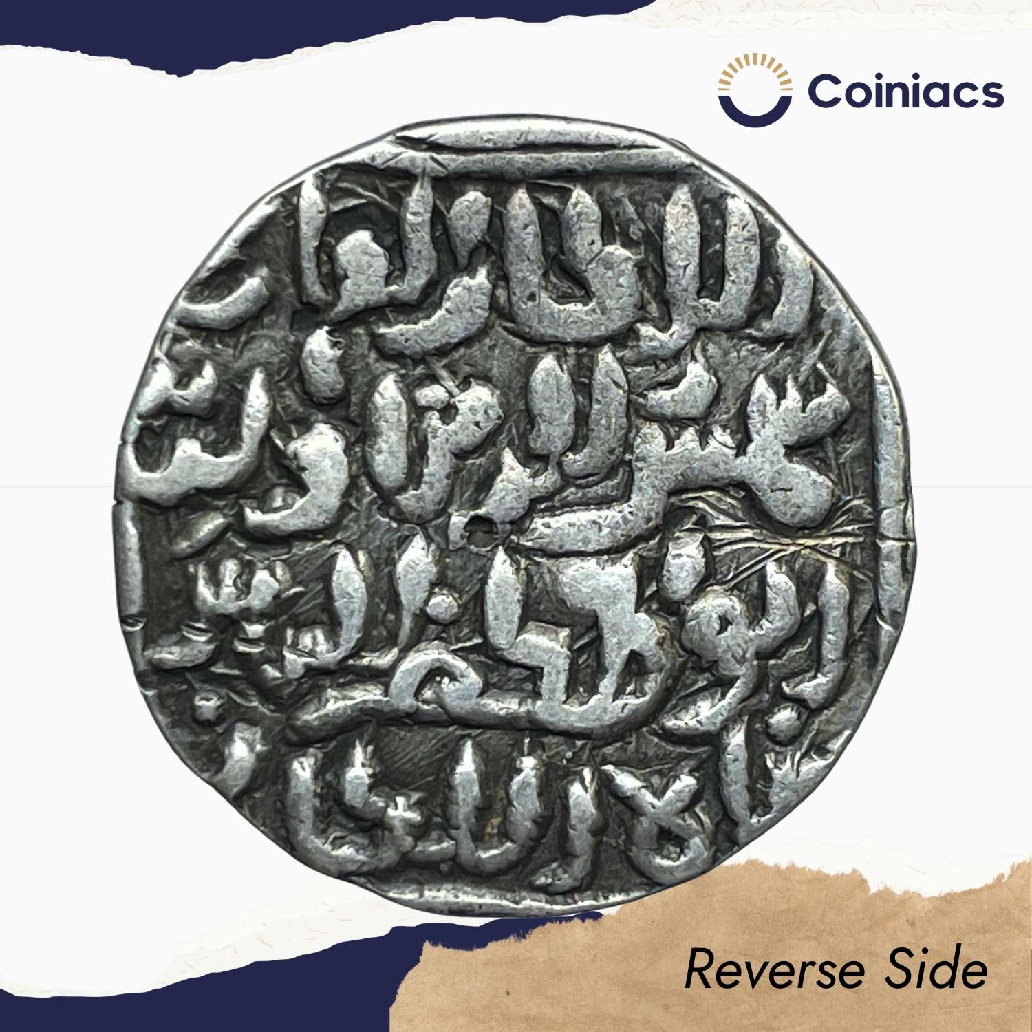 1 Tanka Shamsuddin Ilyas Shah (Reign 1338-1358) Satgaon Mint Silver Historic Coin, Ilyas Shahi Dynasty of Bengal Sultanate, Collectible. - Image 3