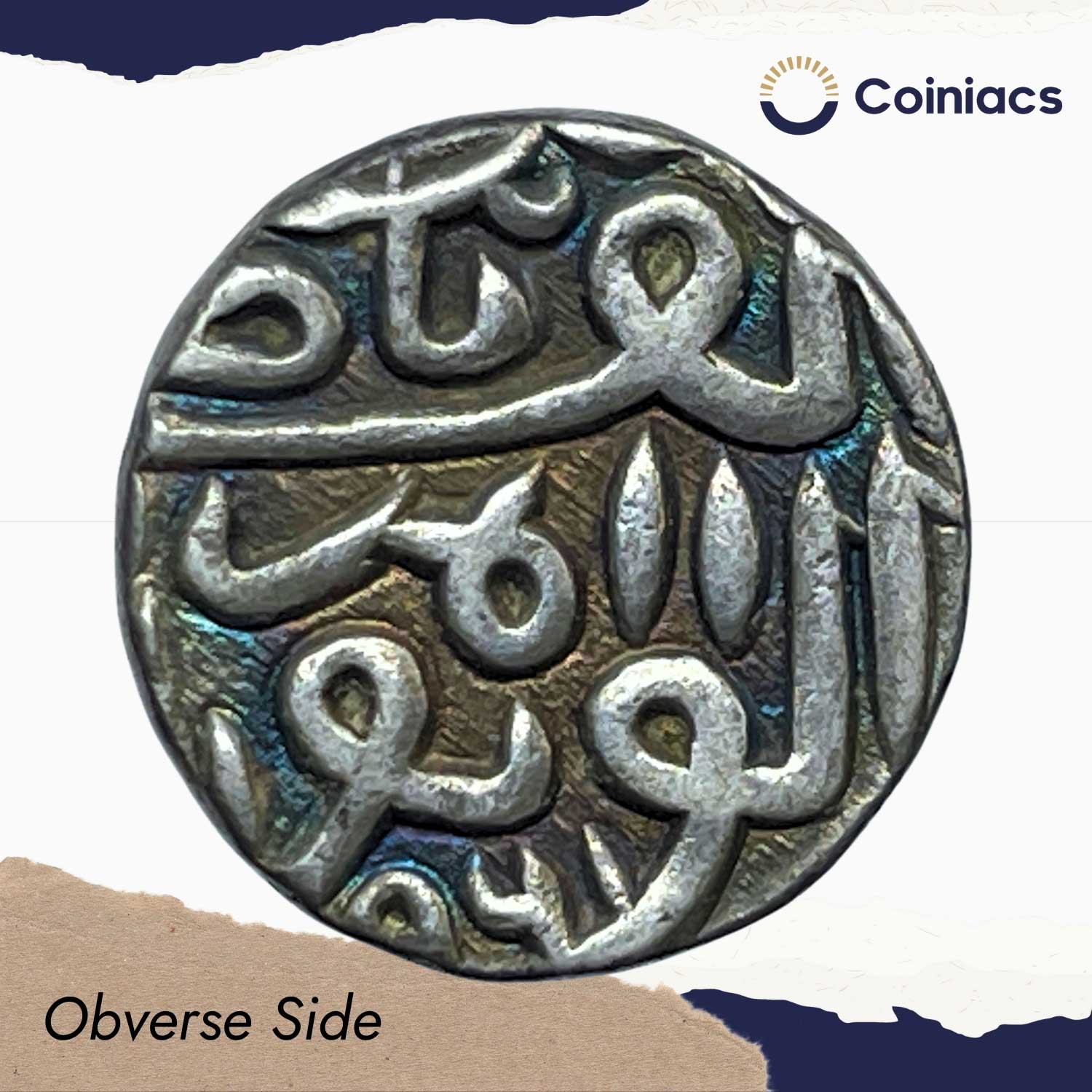 1 Tanka Nasir al-din Mahmud shah III (943-962 AH 1536-1555 CE) Silver Coin, Sultanate of Gujarat, XF+ - Image 2