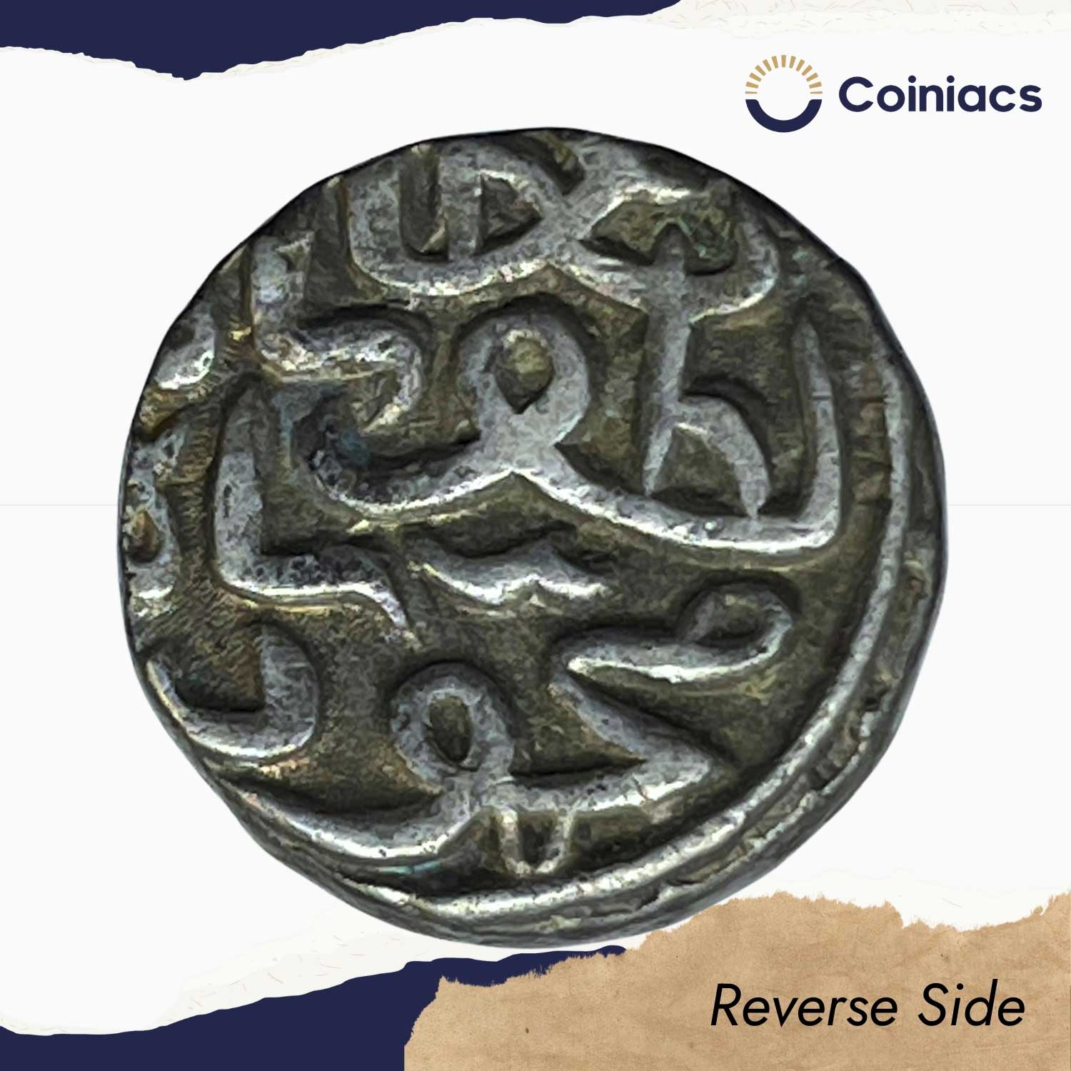 1 Tanka Nasir al-din Mahmud shah III (943-962 AH 1536-1555 CE) Silver Coin, Sultanate of Gujarat, XF+ - Image 3