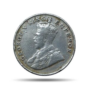 Rare 8 Annas George V King Emperor 1919 Bombay Mint Cupro-Nickel Coin, British India Uniform Coinage, Collectible.