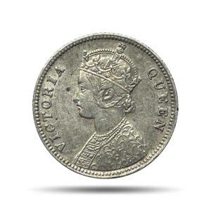 1/4 Rupee Victoria Queen 1862 Silver Coin, British India Uniform Coinage, Collectable.