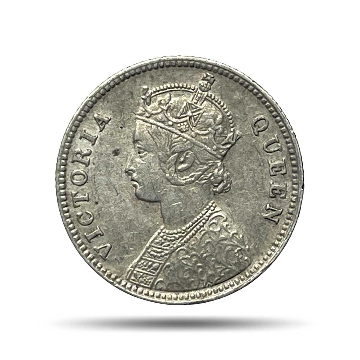 1/4 Rupee Victoria Queen 1862 Silver Coin, British India Uniform Coinage, Collectable.