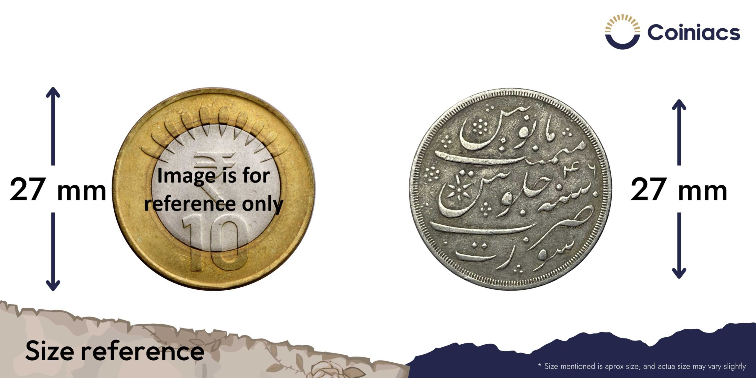 Scarce One Rupee Shah Alam II RY 46 1215 AH (1832-1835 CE) Surat Mint (Bombay Mint) Silver Coin, Bombay Presidency, Collectible. - Image 4