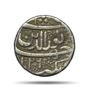 One Rupee Jahangir 1026 AH RY-26 (Reign 1605-1627 CE) Silver Coin, Mughal Empire, Collectible.