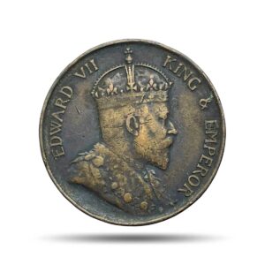 1 Cent Edward VII 1905 Copper Coin, Honk Kong, Collectible.