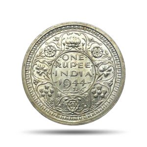 One Rupee George VI King Emperor 1944 CE Bombay Mint (Obv D, Rev II) 11.6 gms Silver Coin, British India Uniform Coinage, UNC.