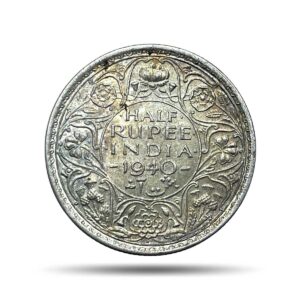 Half Rupee George VI King Emperor 1940 Bombay Mint (Obv A(a), Rev I) Silver Coin, British India Uniform Coinage, UNC.