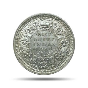 Half Rupee George VI King Emperor 1942 Bombay Mint (Obv A(a), Rev II) Silver Coin, British India Uniform Coinage, UNC.