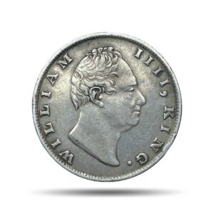 Rare One Rupee William IIII 1835 Calcutta Mint Dug Out 'f' (Obv-A, Rev-III) (19 Berries) 11.6 gms Silver Coin, British India Uniform Coinage, XF.