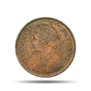 One Quarter Anna Victoria Empress 1894 Calcutta Mint Silver Coin, British India Uniform Coinage, XF.